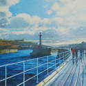 No.11. West Pier, Whitby. Acrylic. 2012. 600x360mm