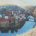 No.16. Staithes From Cowbar #1 . Acrylic. 2012. 600x340mm