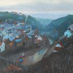17.0 Staithes Beck, Midwinter. Acrylic. 2011.  350 x 250mm. SOLD