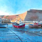 WE2016 18.0 'Staithes, Low Tide' 2016 Acrylic 560mm x 360mm SOLD