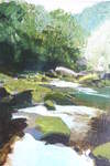  River Esk, East Arnecliff Wood #3. Acrylic. Stage 2