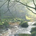 River Esk, Early Autumn #2. Gouache. 2009. 290 x 230mm. SOLD
