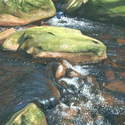 7. River Esk, East Arnecliff Wood #2. Acrylic. 2010. 250 x 180mm