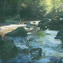 13. River Esk, Glaisdale. Acrylic. 2011. 260 x 350mm. SOLD