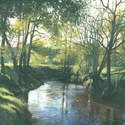 14 River Esk, Lealholm. Acrylic. 2011. 250 x 340mm. SOLD